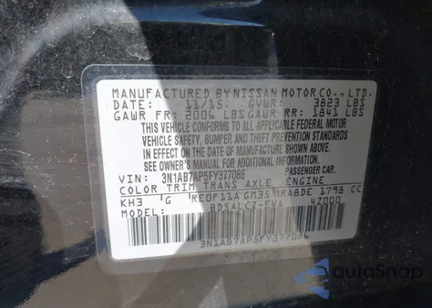 2015 Nissan Sentra S from USA, damaged, VIN 3N1AB7AP5FY377086